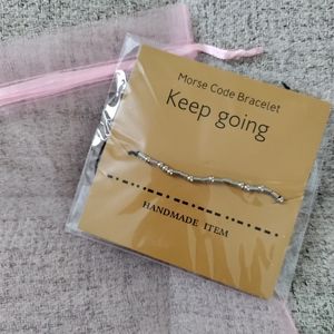 Morse Code Bracelet "Keep Going"